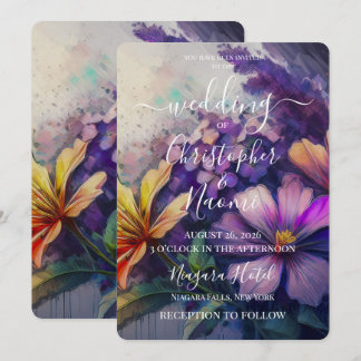 PERSONALISEREN: Geschilderde Bloemen in Vintage St Kaart