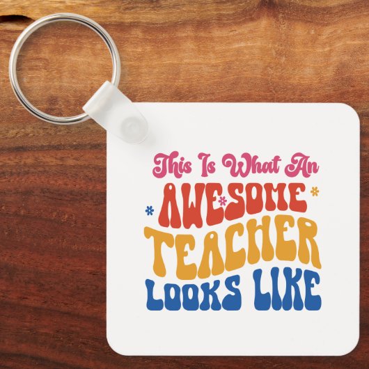 personaliseren | Geweldige docent Sleutelhanger (Voorkant)