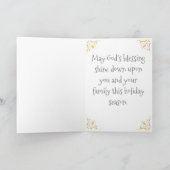 Personaliseren: Gold Metallic Filigree kerstboom Feestdagen Kaart (Binnen)