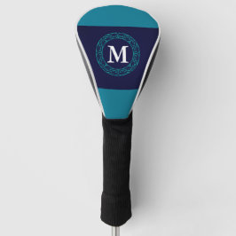 Personaliseren Golf Head Hoesje Initiaal Blue Driv Golfheadcover