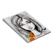 PERSONALISEREN: Hand getrokken Portret | Notitiebo Notitieboek (Rechterzijde)