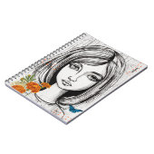 PERSONALISEREN: Hand getrokken Portret | Notitiebo Notitieboek (Linkerzijde)