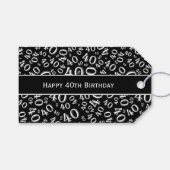 Personaliseren: Happy 40th Birthday B & W Cadeau L Cadeaulabel (Voorkant (Horizontaal))