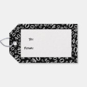 Personaliseren: Happy 40th Birthday B & W Cadeau L Cadeaulabel (Achterkant Horizontaal)