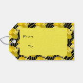 Personaliseren: "Happy Birthday" Daffodils Gift La Cadeaulabel (Achterkant Horizontaal)