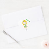 PERSONALISEREN HART Ierse danser dansen blond haar Sticker (Envelop)