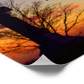 (Personaliseren) Heilig Kruis op zonsondergang Poster (Hoek)