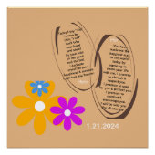 PERSONALISEREN, HERDENKEN BRUILOFT GELOFTEN FLORAL PERFECT POSTER (Voorkant)