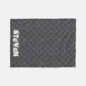Personaliseren - IJzer Metal diamantpatroon Fleece Deken (Voorkant (Horizontaal))