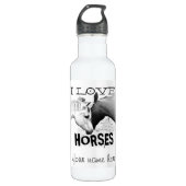 Personaliseren - Ik hou van HORSES - Waterfles (Voorkant)
