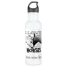 Personaliseren - Ik hou van HORSES - Waterfles