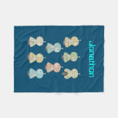 Personaliseren - Illustratie van Cute Robot Fleece Deken (Voorkant (Horizontaal))