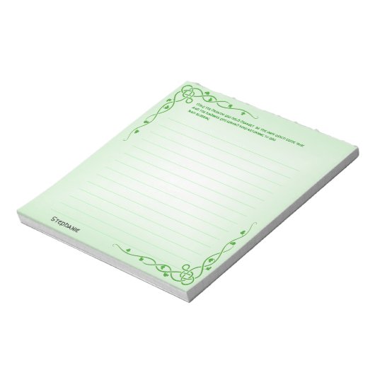 Personaliseren: Irish Blessing (#1) Celtic Braids Notitieblok (Linkerzijde)