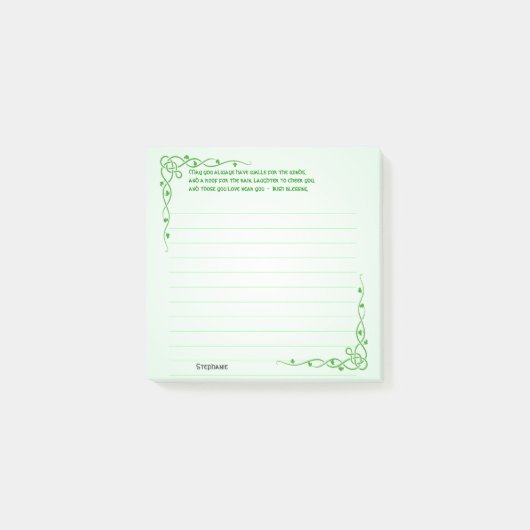 Personaliseren: Irish Blessing (#3) Celtic Braids Post-it® Notes (Voorkant)