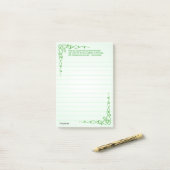 Personaliseren: Irish Blessing (#3) Celtic Braids Post-it® Notes (Op bureau)
