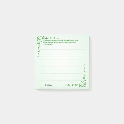 Personaliseren: Irish Blessing (#4) Celtic Braids Post-it® Notes (Voorkant)