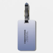 Personaliseren, jongen, eerste communiqué blauw bagagelabel (Achterkant verticaal)