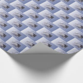 Personaliseren, jongen, eerste communiqué blauw cadeaupapier (Hoek)