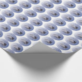 Personaliseren, jongen, eerste communiqué blauw cadeaupapier (Hoek)