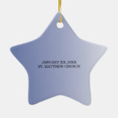 Personaliseren, jongen, eerste communiqué blauw keramisch ornament (Achterkant)