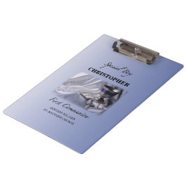 Personaliseren, jongen, eerste communiqué blauw klembord