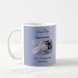 Personaliseren, jongen, eerste communiqué blauw koffiemok