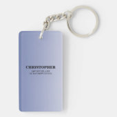 Personaliseren, jongen, eerste communiqué blauw sleutelhanger (achterkant)