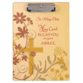 Personaliseren, Jubilee Jubileum Nun Cross, Swirls Klembord (Voorkant)