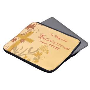 Personaliseren, Jubilee Jubileum Nun Cross, Swirls Laptop Sleeve