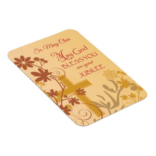 Personaliseren, Jubilee Jubileum Nun Cross, Swirls Magneet (Rechterzijde)