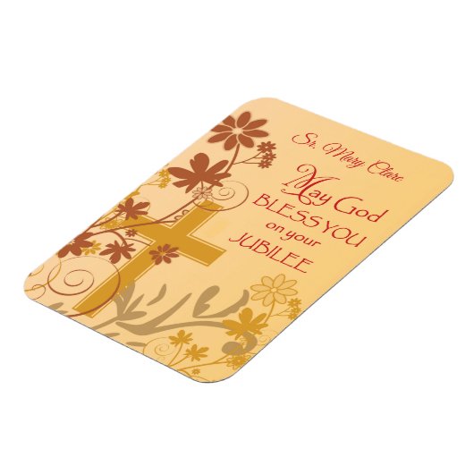 Personaliseren, Jubilee Jubileum Nun Cross, Swirls Magneet (Linkerzijde)