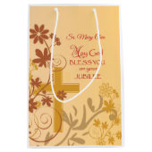 Personaliseren, Jubilee Jubileum Nun Cross, Swirls Medium Cadeauzakje (Voorkant)