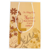 Personaliseren, Jubilee Jubileum Nun Cross, Swirls Medium Cadeauzakje (Achterkant)