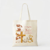Personaliseren, Jubilee Jubileum Nun Cross, Swirls Tote Bag (Voorkant)