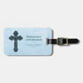 Personaliseren, Jubileum bestellen Priest, kruis Bagagelabel (Voorkant horizontaal)