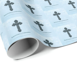 Personaliseren, Jubileum bestellen Priest, kruis Cadeaupapier