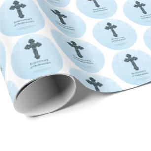 Personaliseren, Jubileum bestellen Priest, kruis Cadeaupapier
