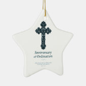 Personaliseren, Jubileum bestellen Priest, kruis Keramisch Ornament (Rechts)