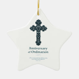 Personaliseren, Jubileum bestellen Priest, kruis Keramisch Ornament