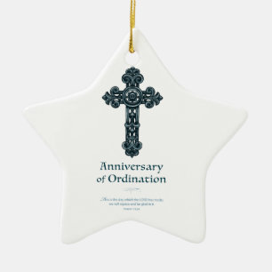 Personaliseren, Jubileum bestellen Priest, kruis Keramisch Ornament