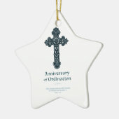 Personaliseren, Jubileum bestellen Priest, kruis Keramisch Ornament (Links)