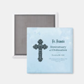 Personaliseren, Jubileum bestellen Priest, kruis Magneet (Voorkant / Achterkant)