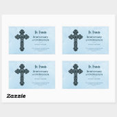 Personaliseren, Jubileum bestellen Priest, kruis Rechthoekige Sticker (Vel)