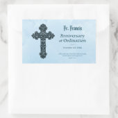 Personaliseren, Jubileum bestellen Priest, kruis Rechthoekige Sticker (Tas)