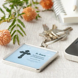 Personaliseren, Jubileum bestellen Priest, kruis Sleutelhanger