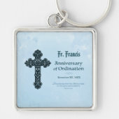 Personaliseren, Jubileum bestellen Priest, kruis Sleutelhanger (Voorkant)
