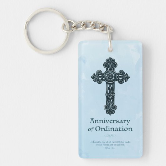 Personaliseren, Jubileum bestellen Priest, kruis Sleutelhanger (Voorkant)