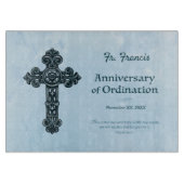 Personaliseren, Jubileum bestellen Priest, kruis Snijplank (Voorkant)
