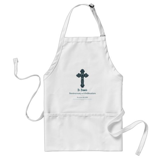 Personaliseren, Jubileum bestellen Priest, kruis Standaard Schort (Voorkant)