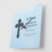 Personaliseren, Jubileum bestellen Priest, kruis Vierkante Klok (Hoek)